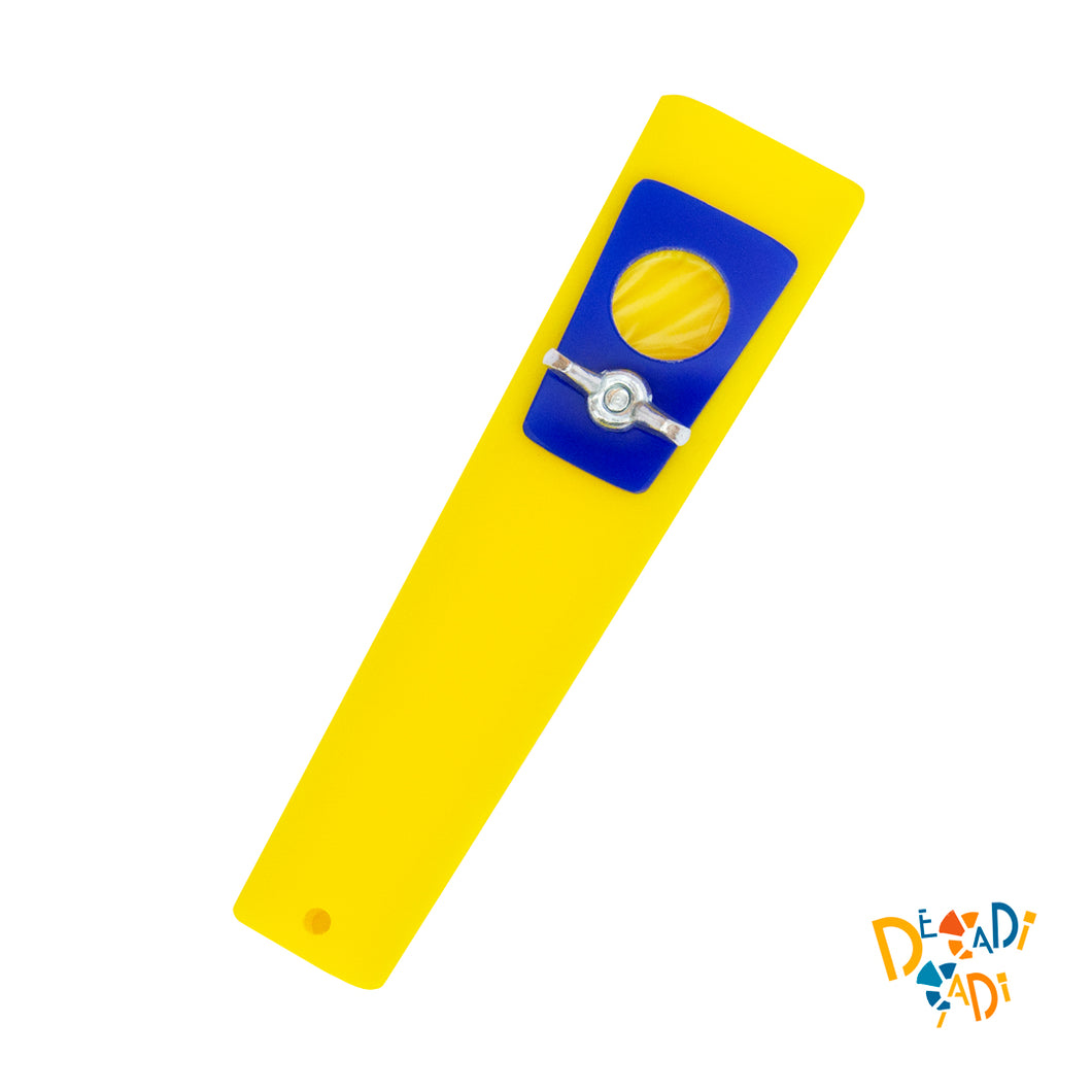 PITO CARNAVAL METACRILATO AMARILLO Y AZUL